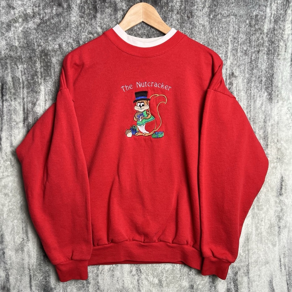 Vintage Cheek O Sportswear Sweatshirt 2XL Grandma Grannycore Nutcracker